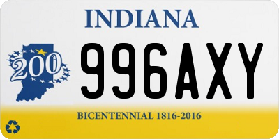 IN license plate 996AXY