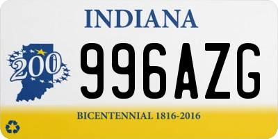 IN license plate 996AZG