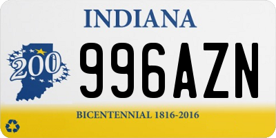 IN license plate 996AZN