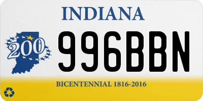 IN license plate 996BBN