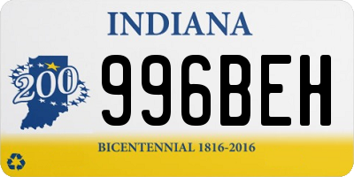 IN license plate 996BEH