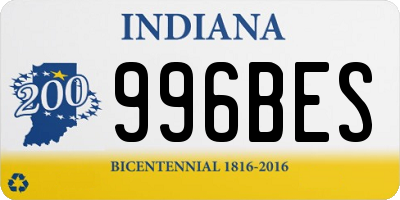 IN license plate 996BES