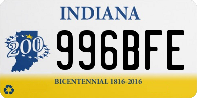 IN license plate 996BFE