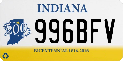 IN license plate 996BFV