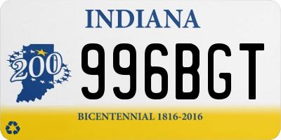 IN license plate 996BGT