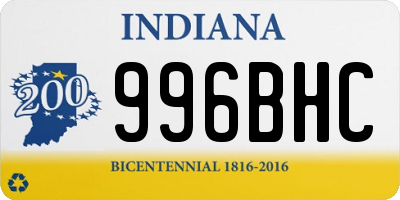 IN license plate 996BHC