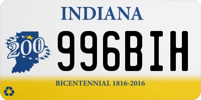IN license plate 996BIH