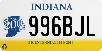 IN license plate 996BJL