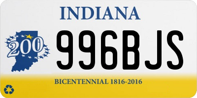 IN license plate 996BJS