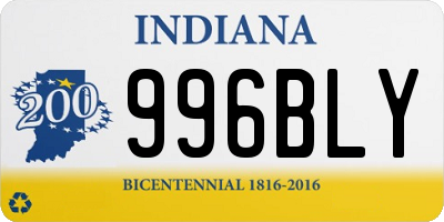 IN license plate 996BLY