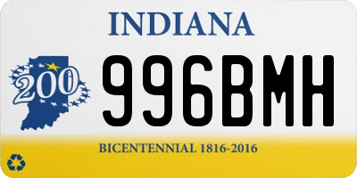 IN license plate 996BMH