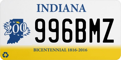 IN license plate 996BMZ