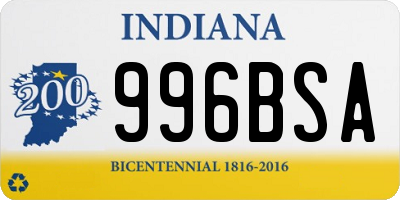 IN license plate 996BSA