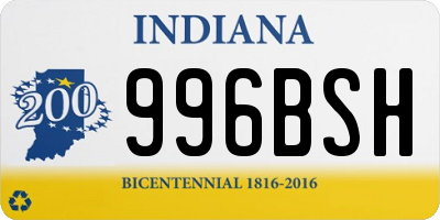 IN license plate 996BSH