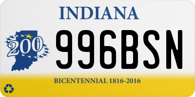 IN license plate 996BSN
