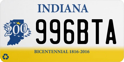 IN license plate 996BTA