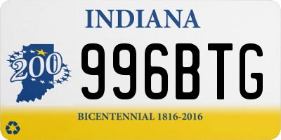 IN license plate 996BTG