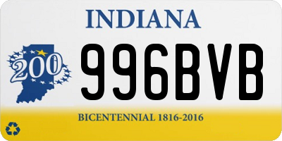 IN license plate 996BVB