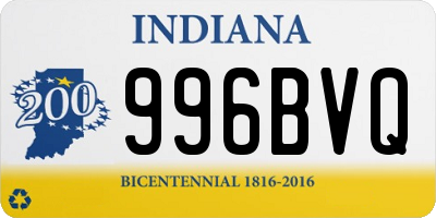 IN license plate 996BVQ