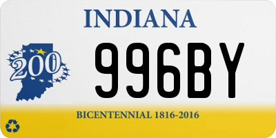 IN license plate 996BY