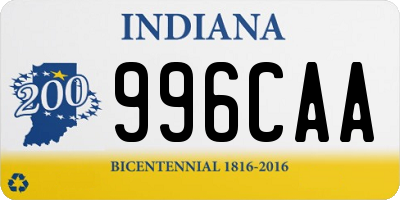 IN license plate 996CAA