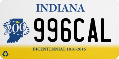 IN license plate 996CAL
