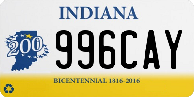 IN license plate 996CAY