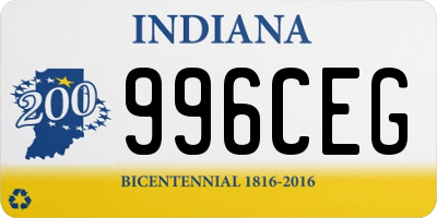 IN license plate 996CEG