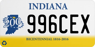 IN license plate 996CEX