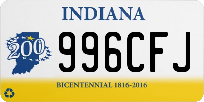 IN license plate 996CFJ