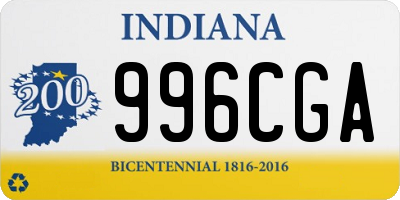 IN license plate 996CGA
