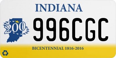 IN license plate 996CGC