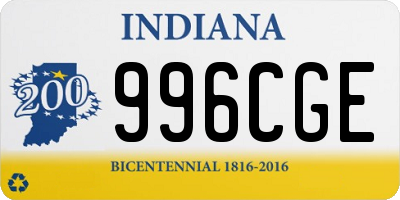 IN license plate 996CGE