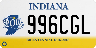 IN license plate 996CGL