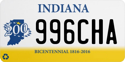 IN license plate 996CHA