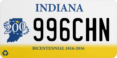 IN license plate 996CHN