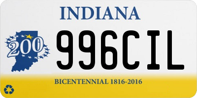 IN license plate 996CIL