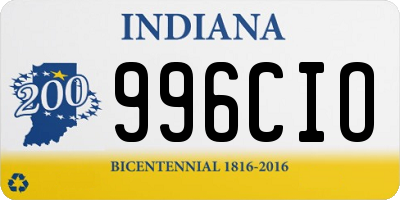 IN license plate 996CIO