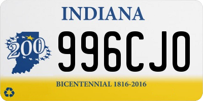 IN license plate 996CJO