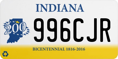 IN license plate 996CJR