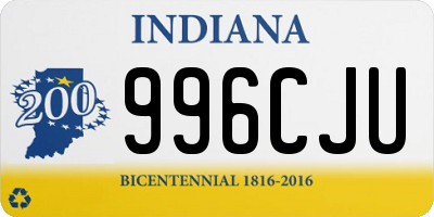 IN license plate 996CJU