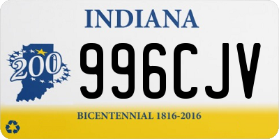 IN license plate 996CJV