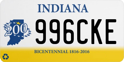 IN license plate 996CKE