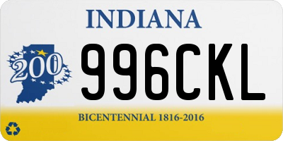 IN license plate 996CKL