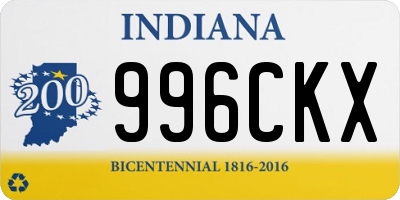 IN license plate 996CKX