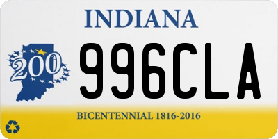 IN license plate 996CLA