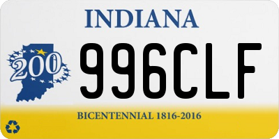 IN license plate 996CLF