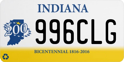 IN license plate 996CLG