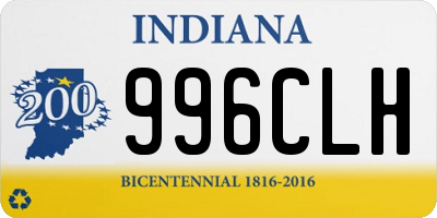 IN license plate 996CLH