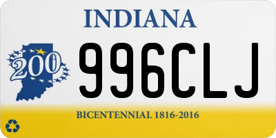 IN license plate 996CLJ